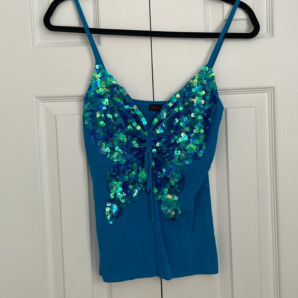 Vintage butterfly tank top